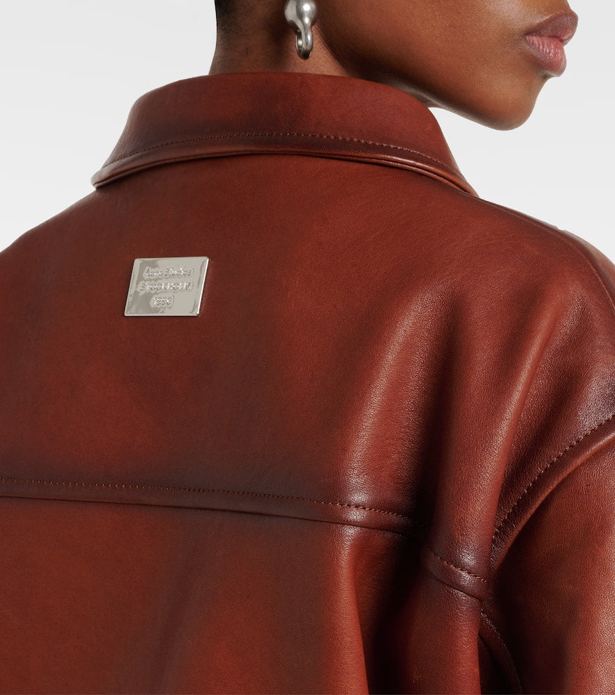 Acne Studios Leather bomber jacket