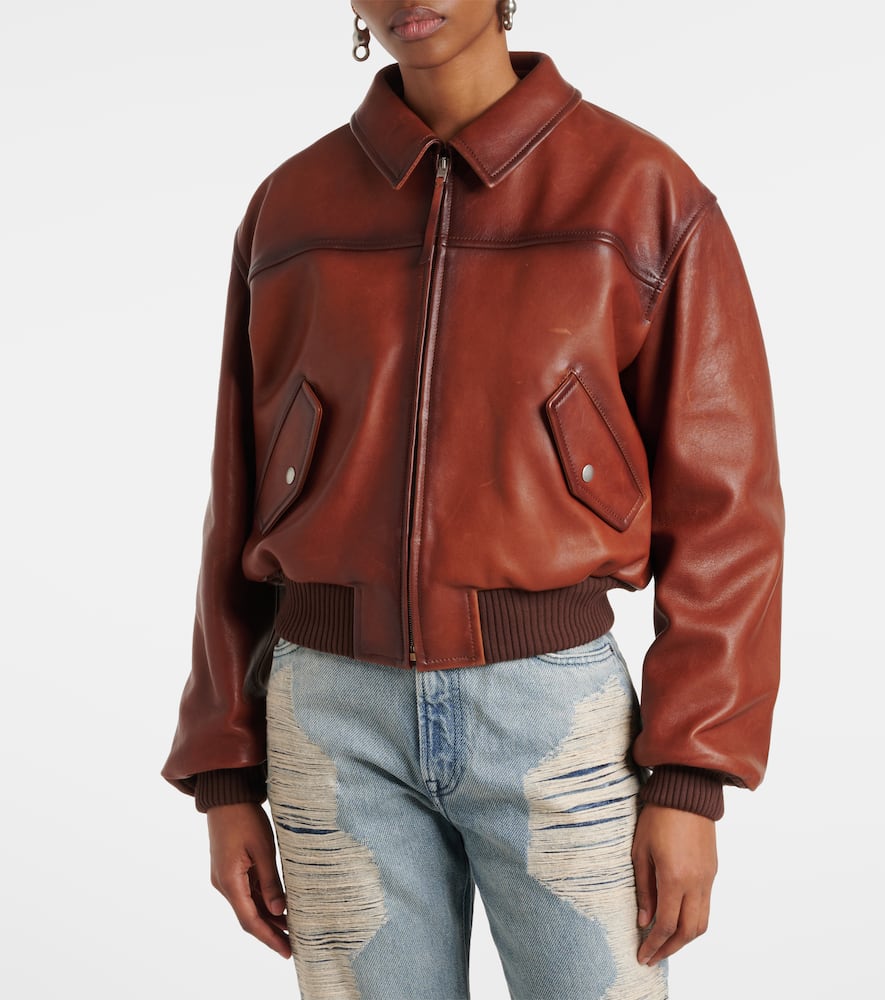 Acne Studios Leather bomber jacket