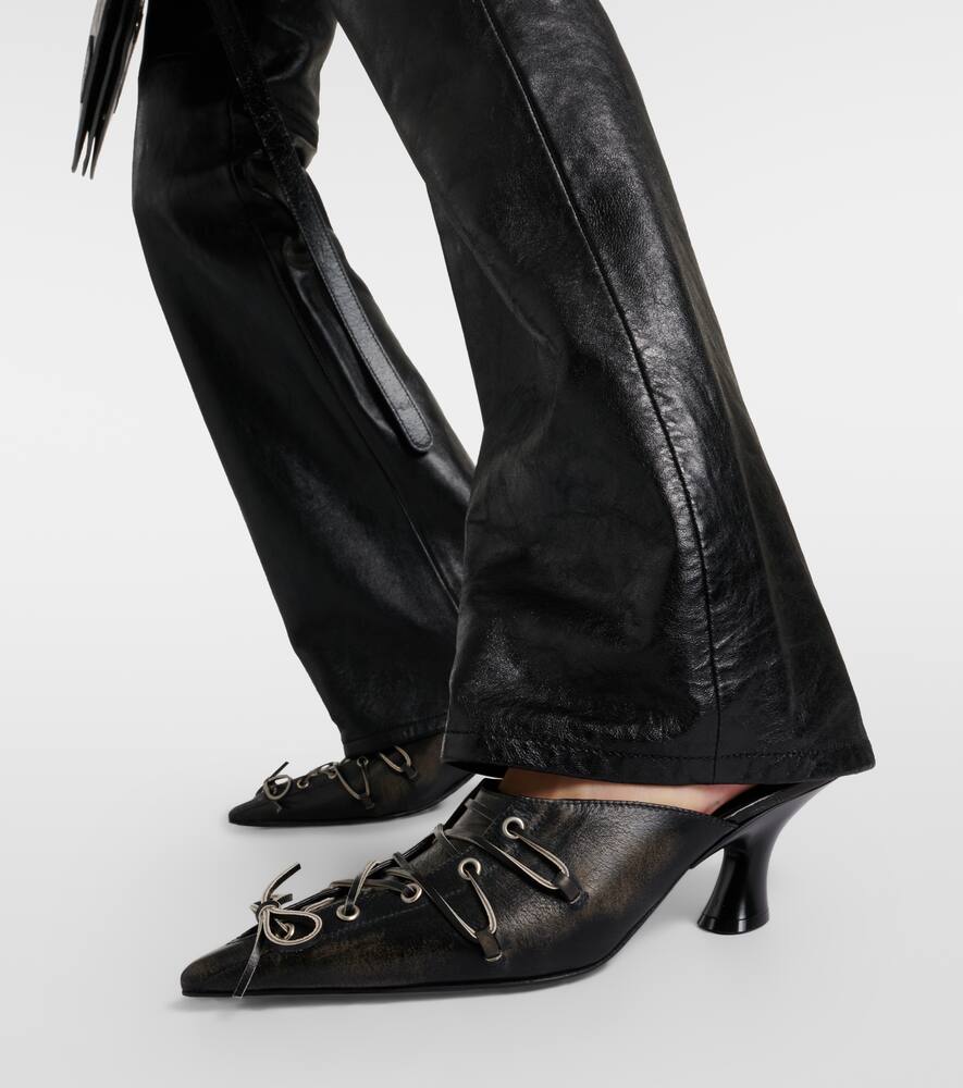 Acne Studios Leather lace-up mules