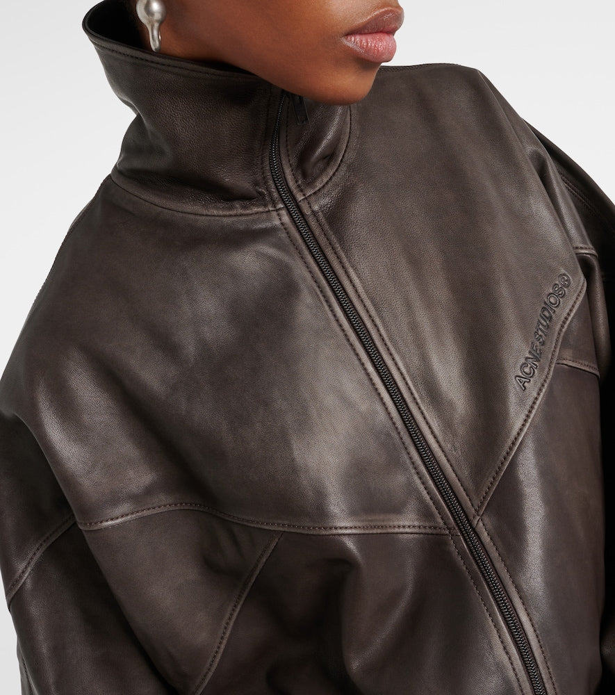 Acne Studios Letty leather bomber jacket