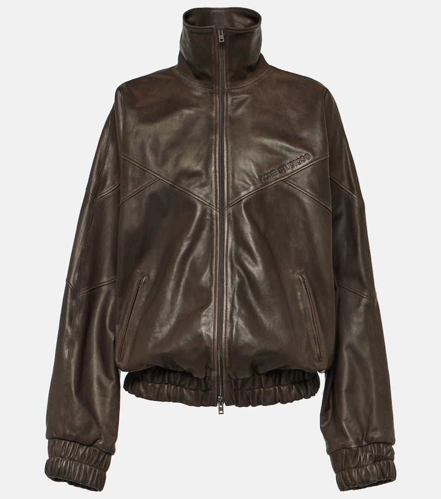 Acne Studios Letty leather bomber jacket - Acne Studios Letty 皮革飞行员夹克