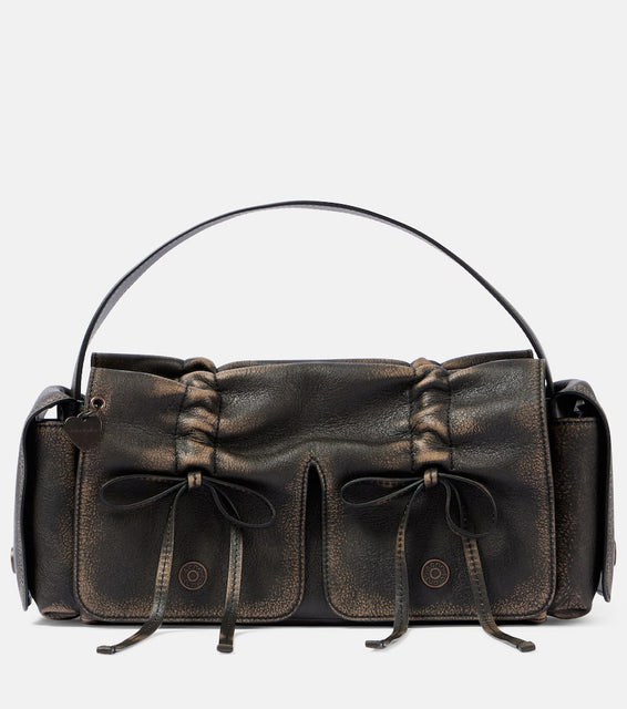 Acne Studios Multipocket leather shoulder bag. Shop Acne Studios Top-Handle Bags for women now.