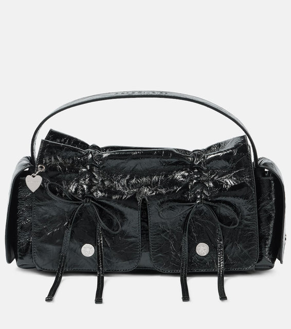 Acne Studios Multipocket leather shoulder bag. Shop Acne Studios Top-Handle Bags for women now.
