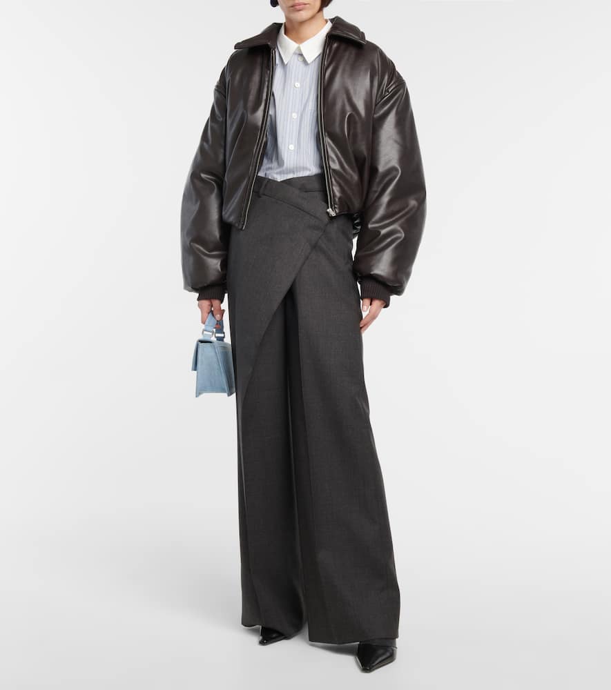 Acne Studios Padded coated jersey bomber jacket