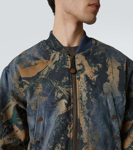 Acne Studios Printed denim bomber jacket