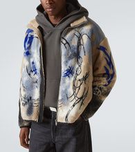 Acne Studios Teddy jacquard fleece zip-up jacket