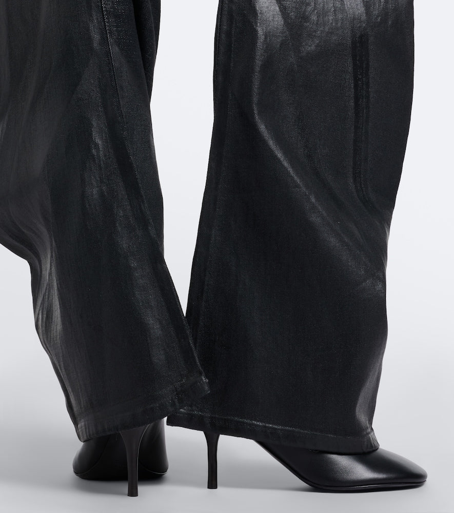 Acne Studios Back leather pumps - Black Mid Heel Pumps