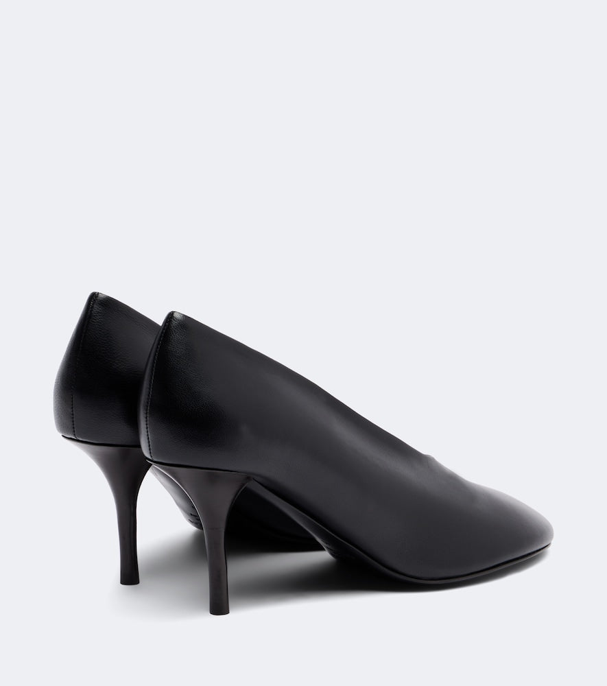 Acne Studios Back leather pumps - Black Mid Heel Pumps