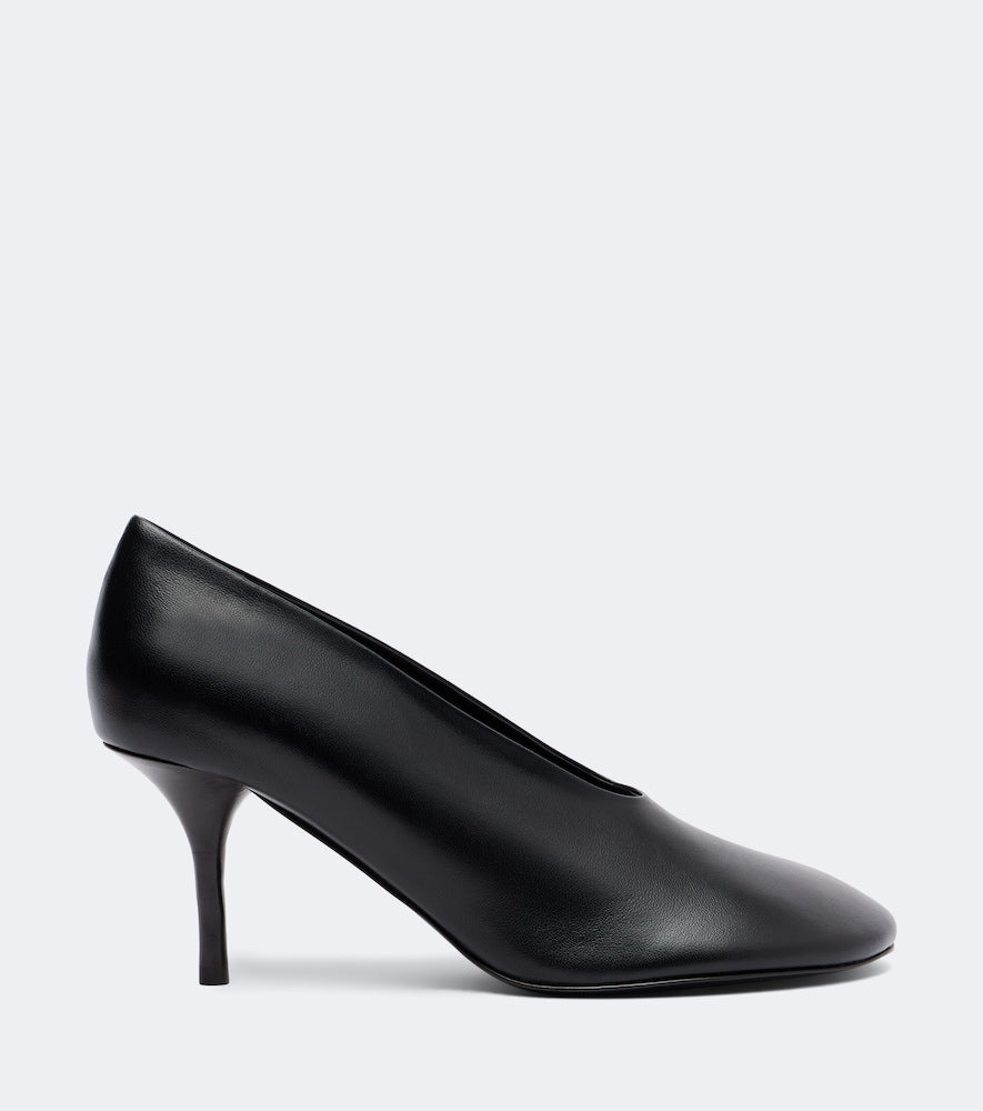 Acne Studios Back leather pumps - Black Mid Heel Pumps