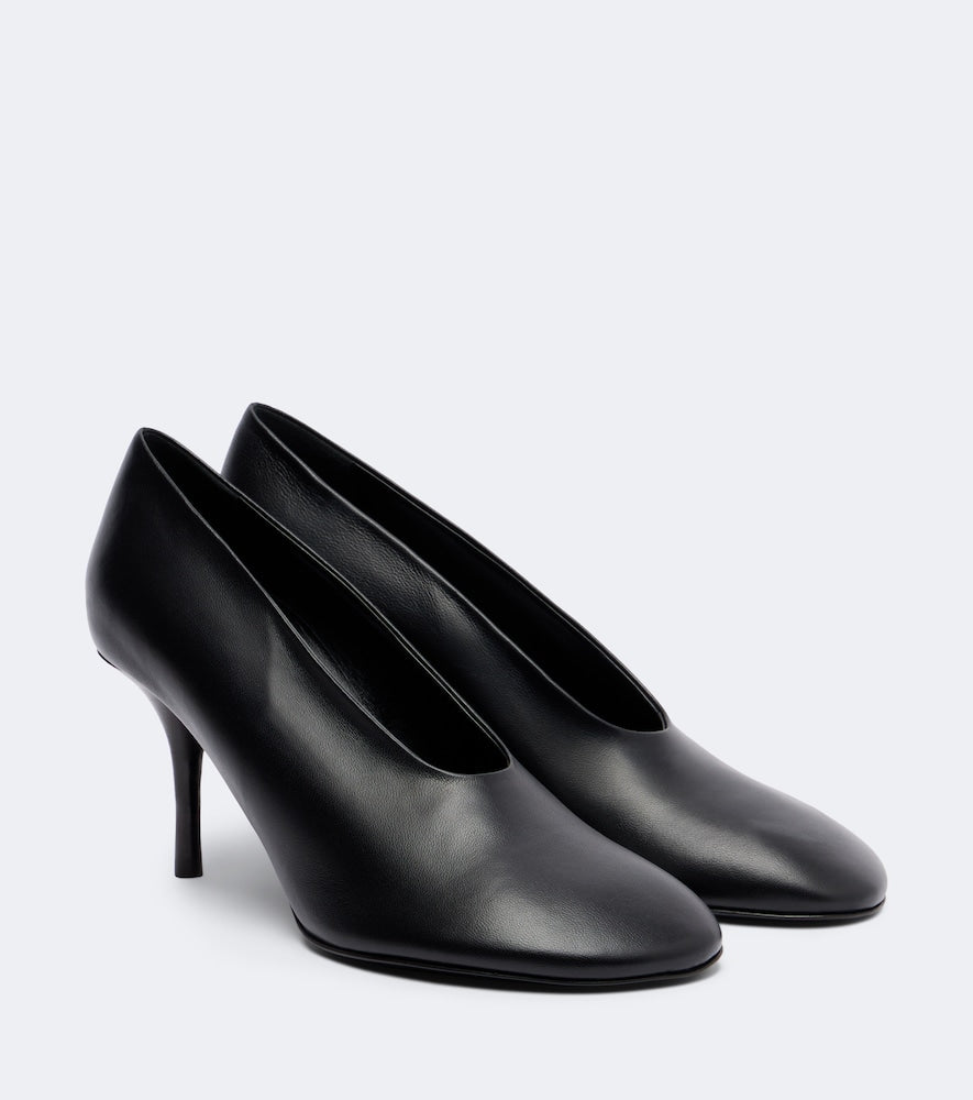 Acne Studios Back leather pumps - Black Mid Heel Pumps