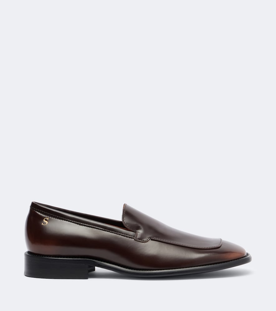 Brown Acne Studios Bassel leather loafers - Loafers
