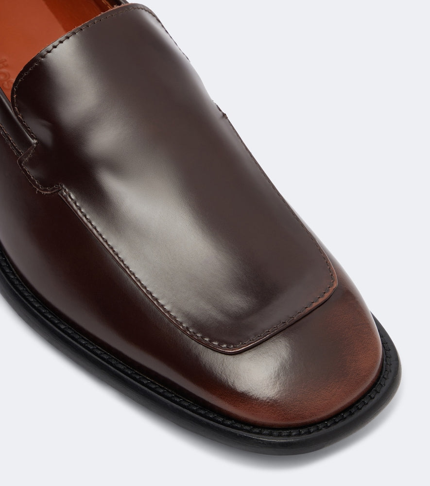 Brown Acne Studios Bassel leather loafers - Loafers