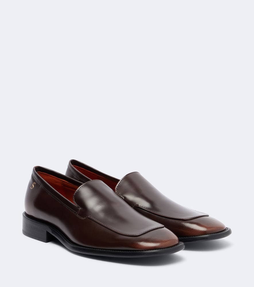 Brown Acne Studios Bassel leather loafers - Loafers