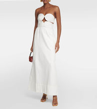 Adriana Degreas Matelass√É¬© cutout strapless maxi dress
