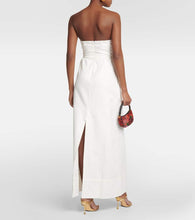 Adriana Degreas Matelass√É¬© cutout strapless maxi dress