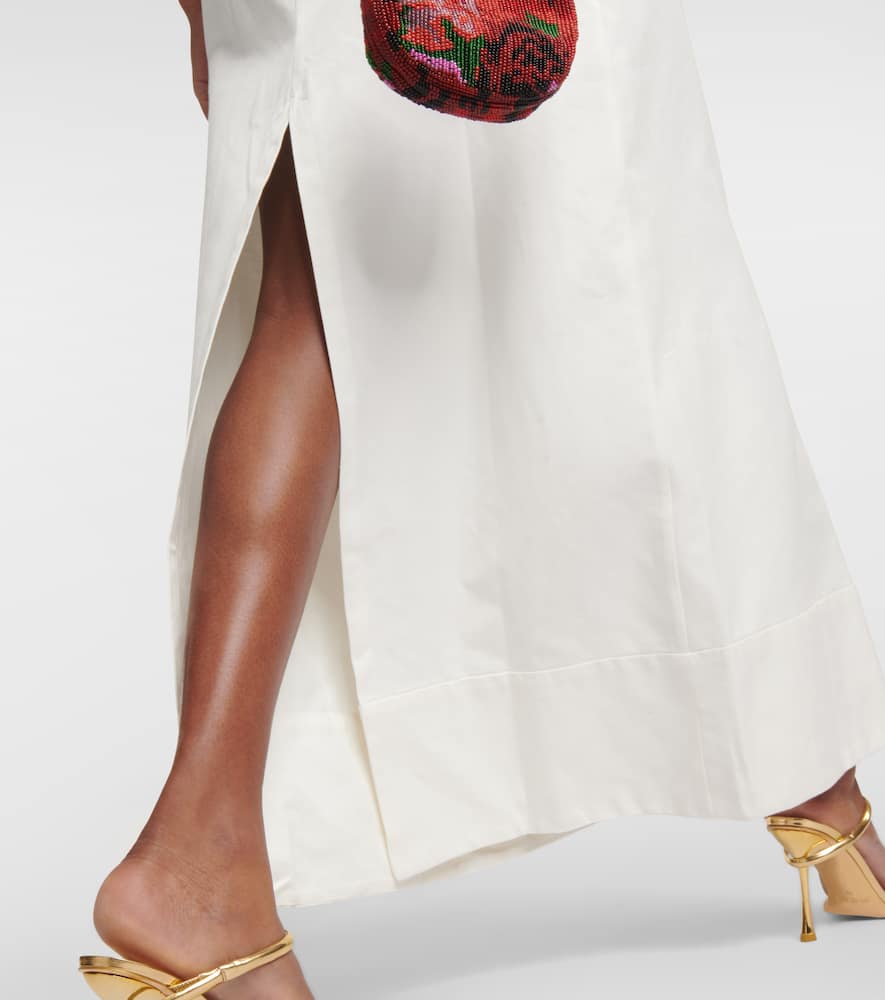 Adriana Degreas Matelass√É¬© cutout strapless maxi dress