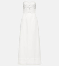 Adriana Degreas Matelass√É¬© cutout strapless maxi dress