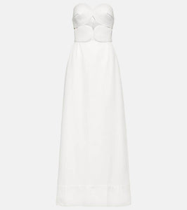 Adriana Degreas Matelass√É¬© cutout strapless maxi dress