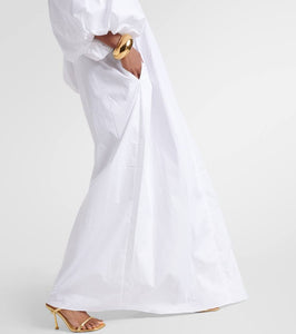 Adriana Degreas Puff-sleeve cotton maxi dress