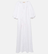 Adriana Degreas Puff-sleeve cotton maxi dress