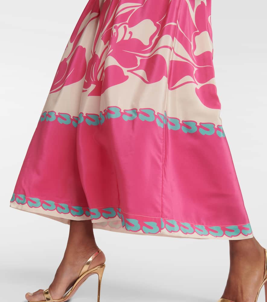 Adriana Degreas Puff-sleeve silk maxi dress