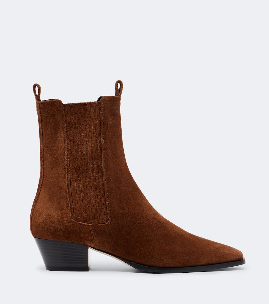 Brown Aeyde Agata suede ankle boots - Mid Heels