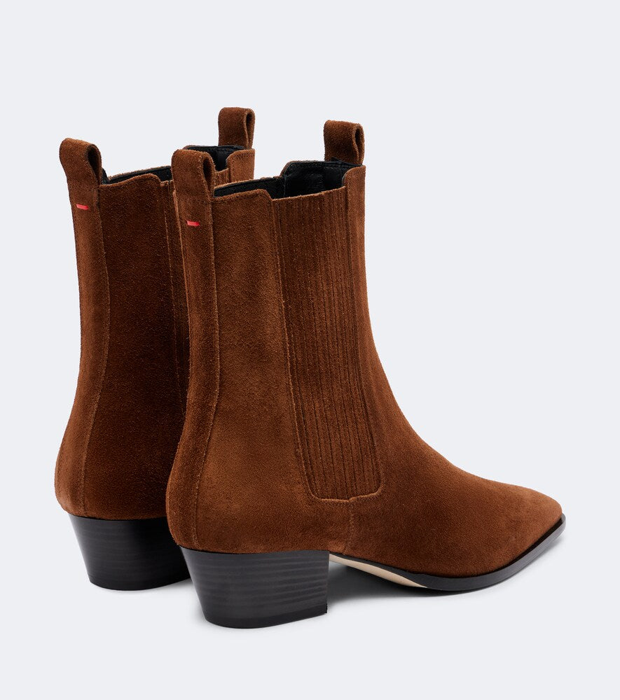 Brown Aeyde Agata suede ankle boots - Mid Heels