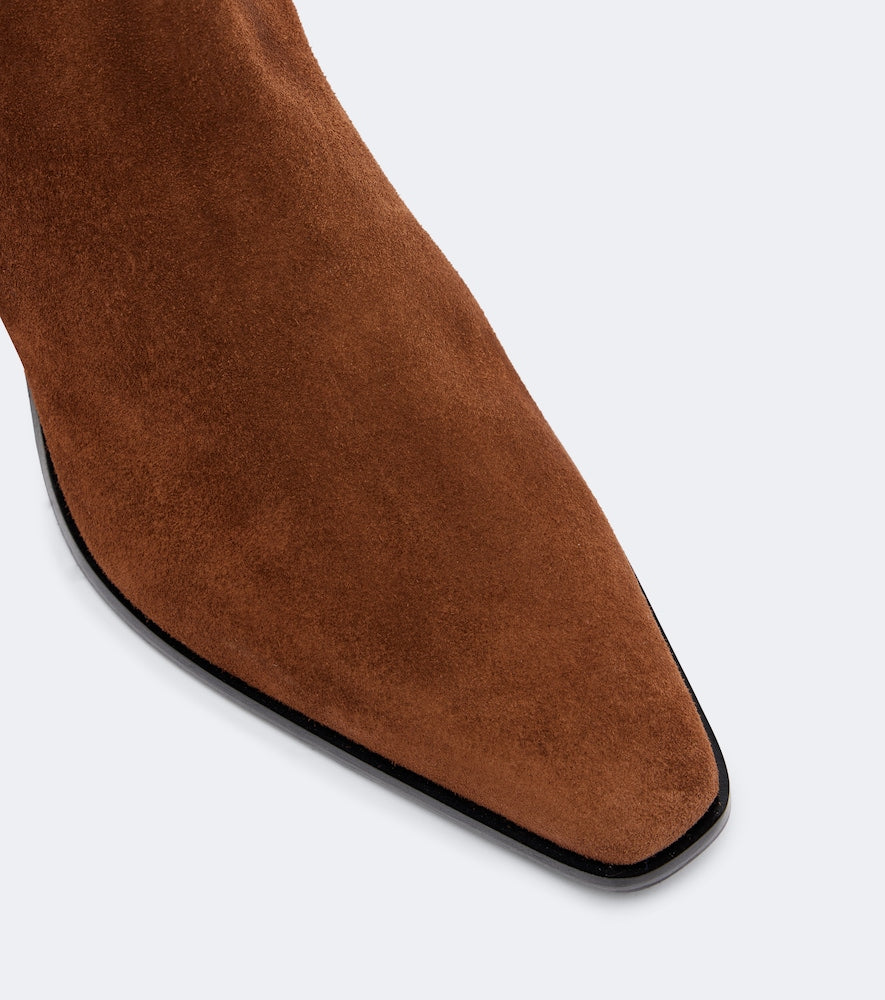 Brown Aeyde Agata suede ankle boots - Mid Heels