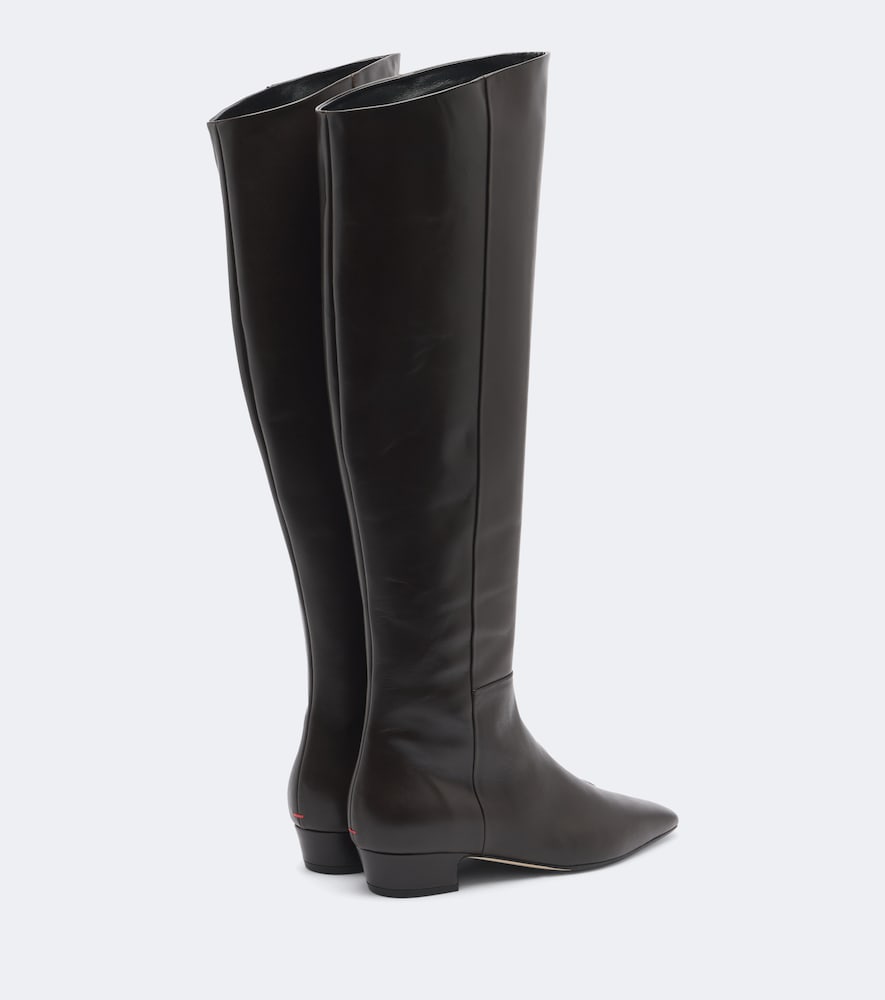 Aeyde Ilaria leather over-the-knee boots - Brown Knee-high Boots