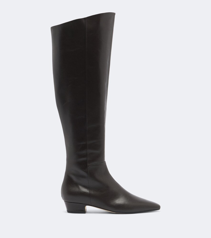 Aeyde Ilaria leather over-the-knee boots - Brown Knee-high Boots