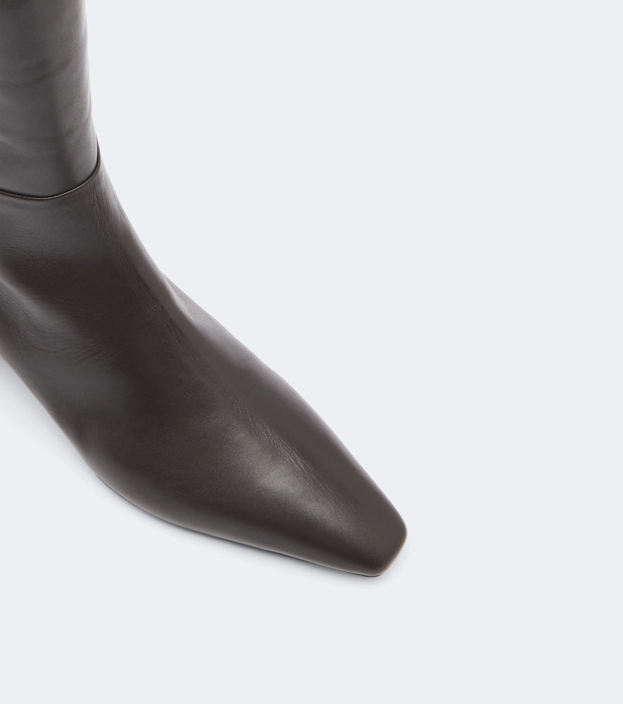 Aeyde Ilaria leather over-the-knee boots - Brown Knee-high Boots