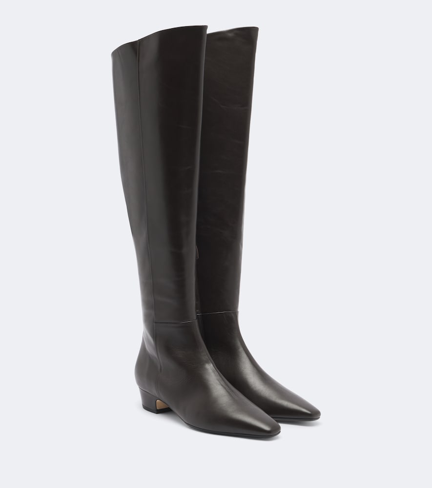 Aeyde Ilaria leather over-the-knee boots - Brown Knee-high Boots