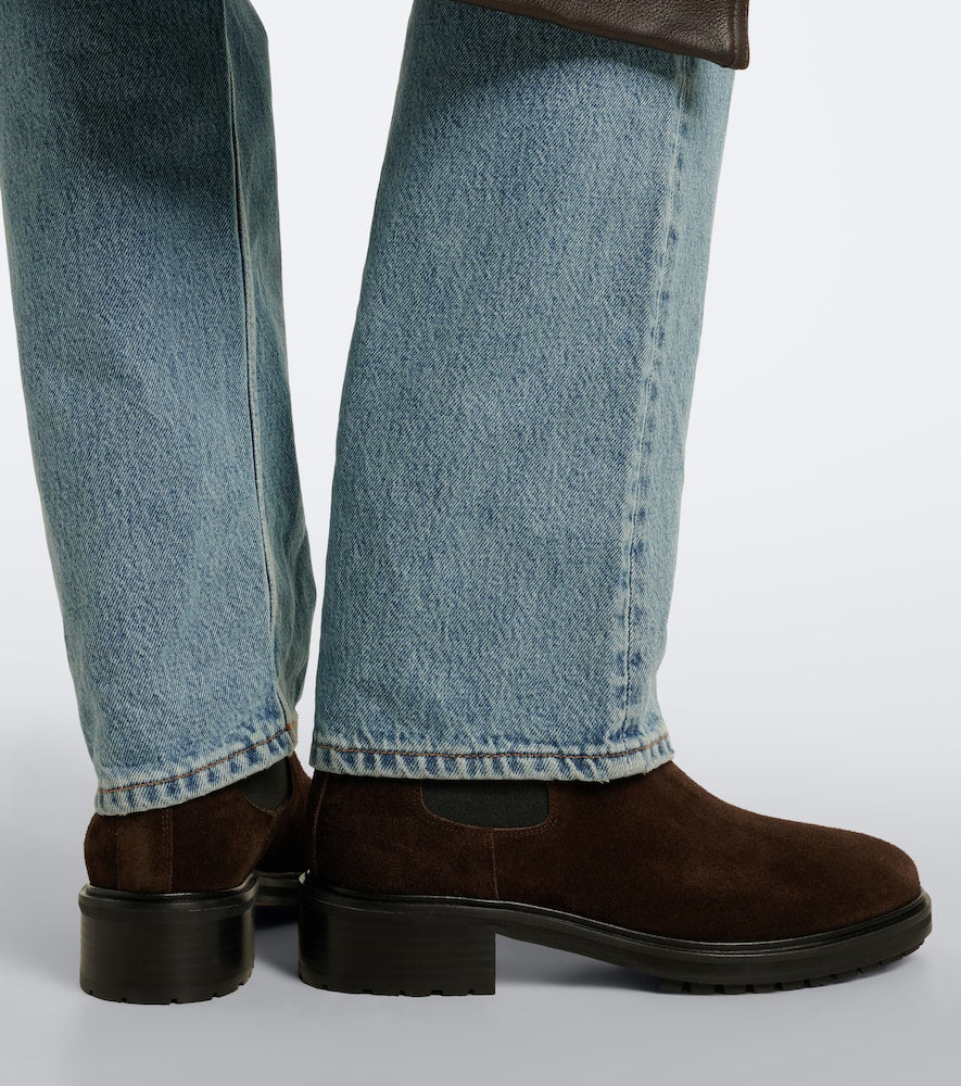 Aeyde Jack suede Chelsea boots (Brown) - Flat Boots