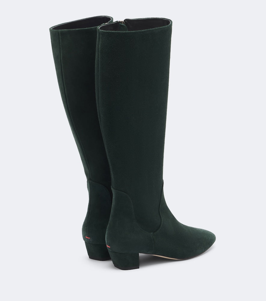 Aeyde Yana suede knee-high boots in Green - Knee-high Boots
