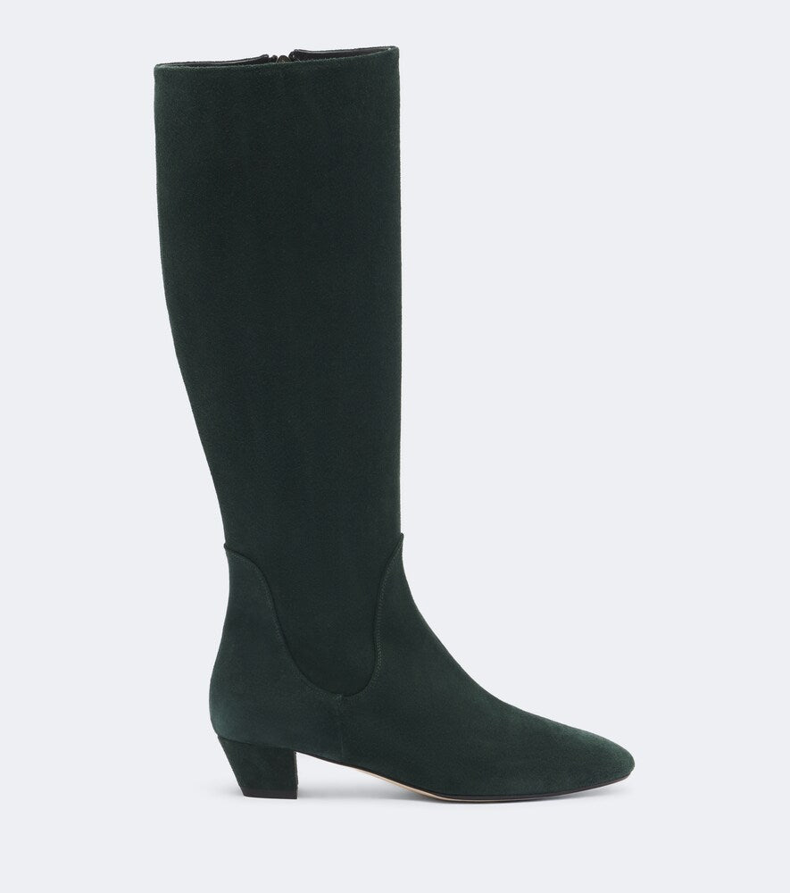 Aeyde Yana suede knee-high boots in Green - Knee-high Boots