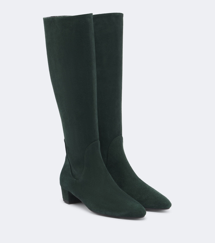 Aeyde Yana suede knee-high boots in Green - Knee-high Boots