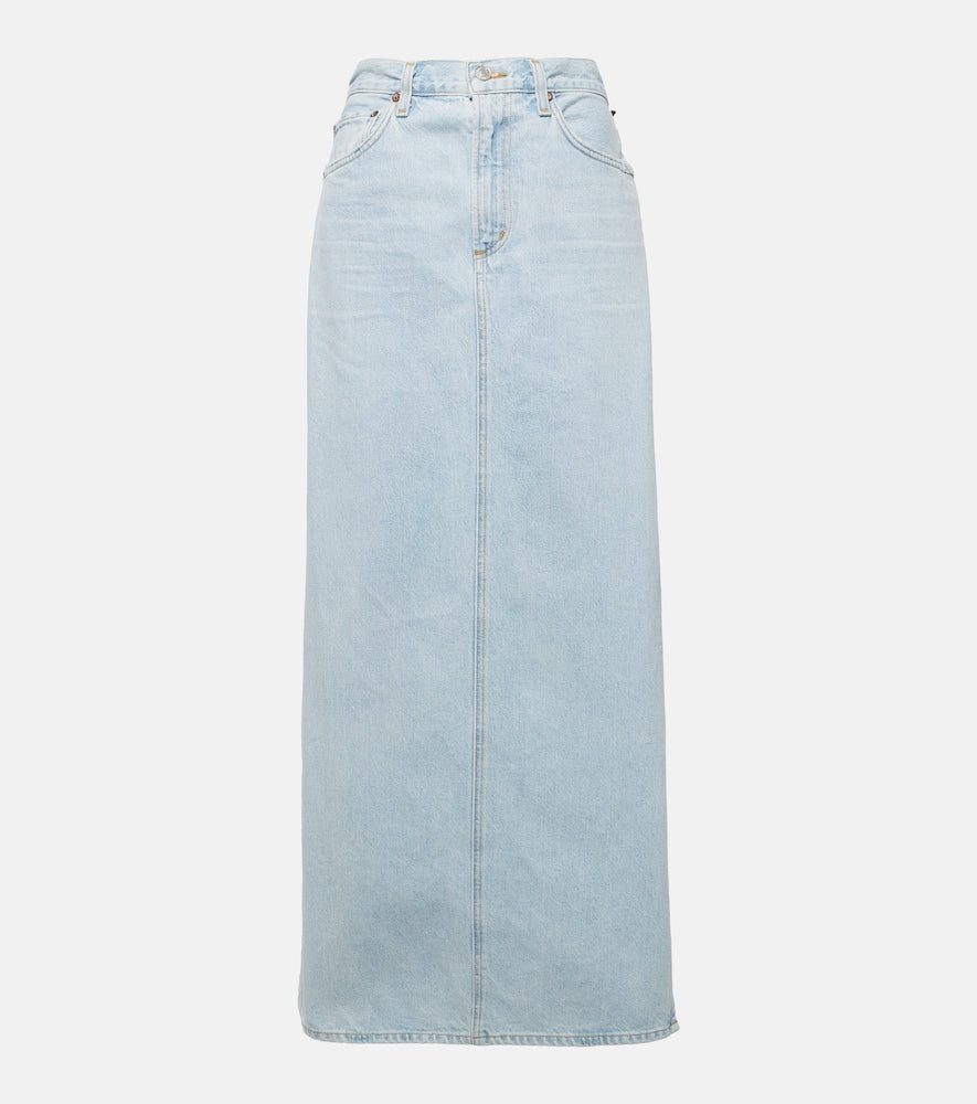 Agolde Astrid Slice denim maxi skirt - Agolde Astrid Slice 牛仔长裙