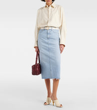 Agolde Della denim midi skirt