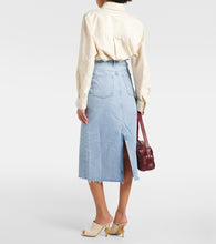 Agolde Della denim midi skirt