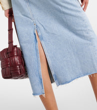 Agolde Della denim midi skirt