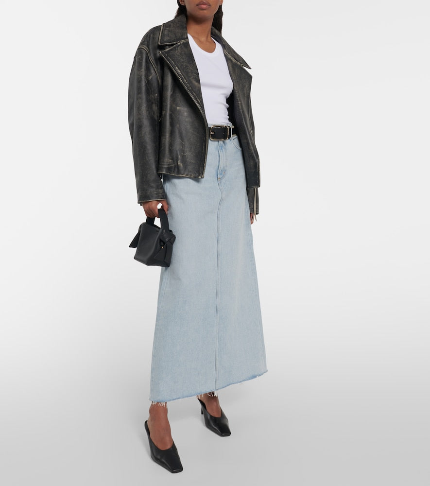 Agolde Hilla denim maxi skirt