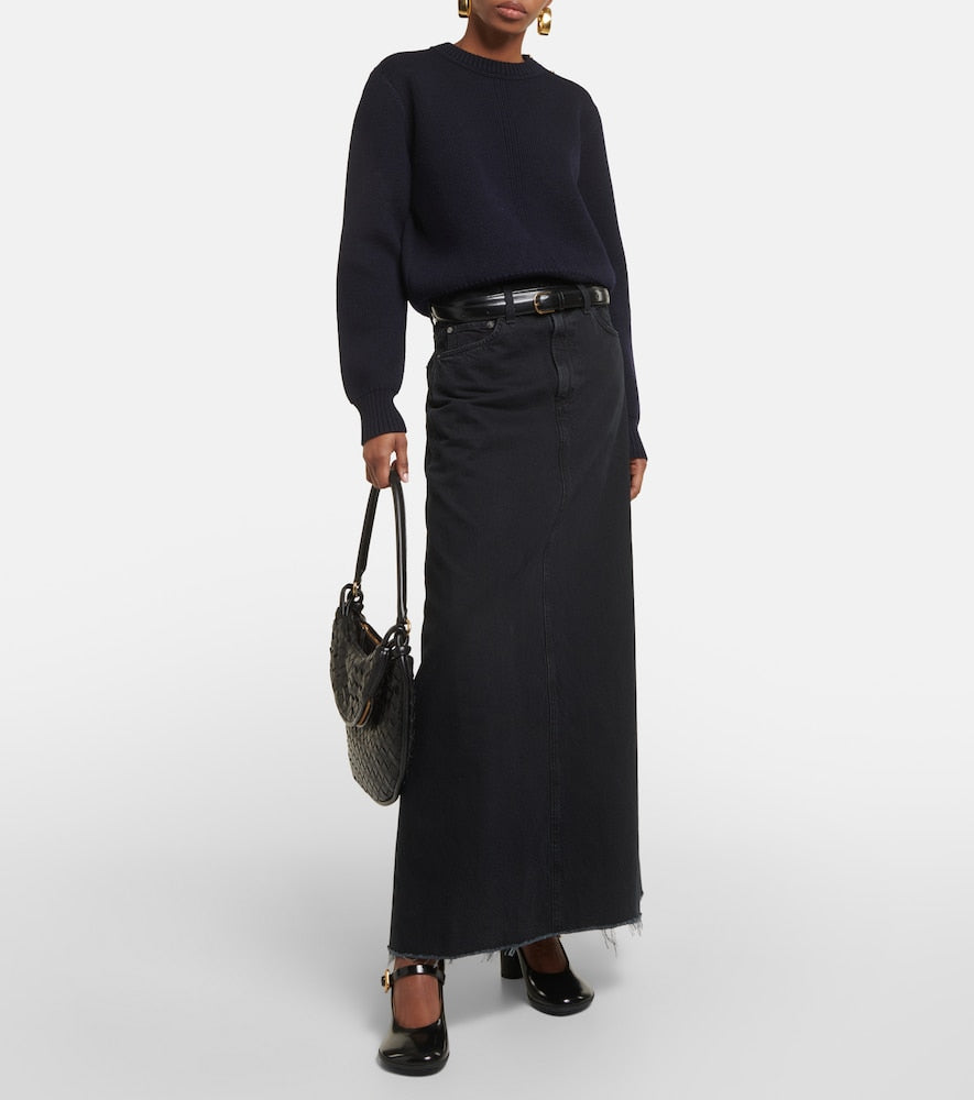 Agolde Hilla denim maxi skirt