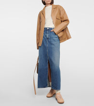 Agolde Leif denim maxi skirt