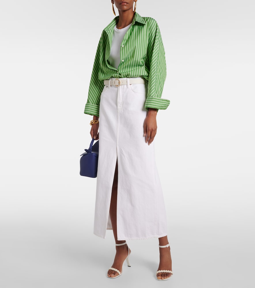 Agolde Leif denim maxi skirt