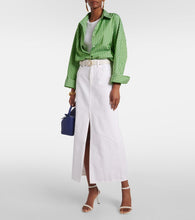 Agolde Leif denim maxi skirt