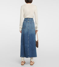 Agolde Leif denim maxi skirt