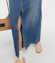 Agolde Leif denim maxi skirt