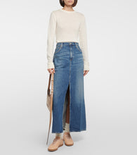 Agolde Leif denim maxi skirt