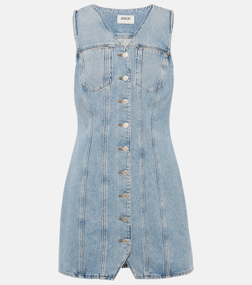 Agolde Trina denim minidress. Agolde Trina 牛仔迷你裙