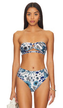 Agua Bendita Darya Embellished Bandeau Top in Blue - Agua Bendita - Darya - Haut bandeau orné en bleu - Agua Bendita Darya 装饰蓝色抹胸式上衣 - Agua Bendita Darya verziertes Bandeau-Oberteil in Blau - Agua Bendita Darya 엠벨리시드 반두 탑 블루 색상 - Top a fascia decorato Agua Bendita Darya in blu